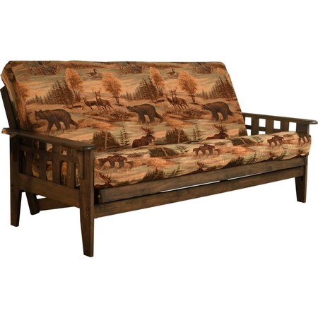 Templeton Tucson Rustic Walnut Futon Frame with Canadian Mattress - Full Size TE3558568