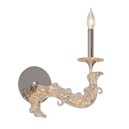 Corbett Lighting Cielo 1 Light Wall Sconce 12.5 In. Silver Leaf, right 221-12