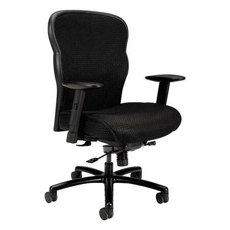 Hon Wave Office Chair, Black Seat, Black Back, 28 5/8 in W 25 5/8 in L Fabric Seat HVL705.VM10