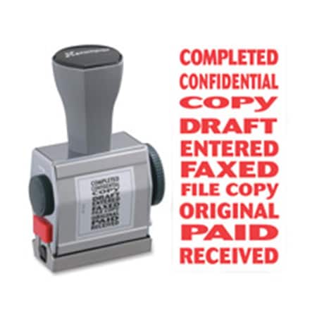 Classroom Creations Pre-Inked Stamp- 10 Phrases- .19 in. x 1.5 in.- Red CL3738366