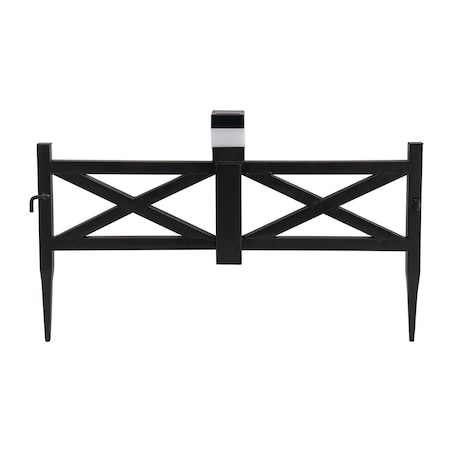 Sunjoy Cromwell Solar Garden Border Fencing Black, 5PK A411900521