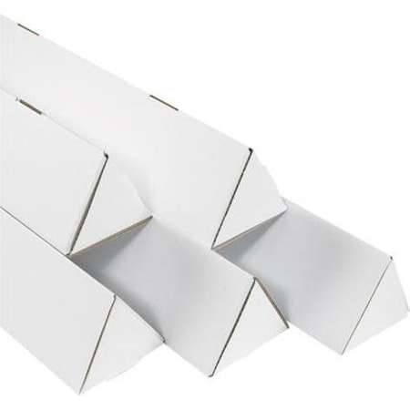 Partners Brand Triangle Mailing Tubes, 3" x 18 1/4", White, 50/Bundle MTM318