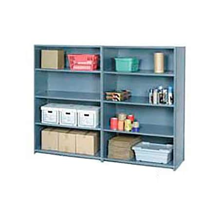 Global Industrial 7 Shelf, Closed Steel Shelving, 48"W x 30"D x 85"H, Add On, 20 GA, Gray 236356A