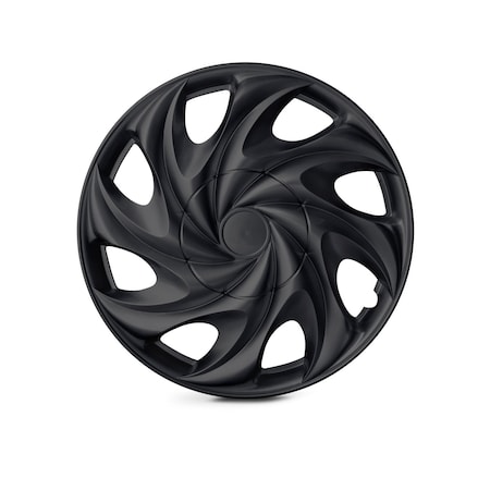 Altertrim 15 in Univ Wheel Rim Cover Hubcaps, Snap-On, (Blk Matte), 4PK CHB-T003-BP-15