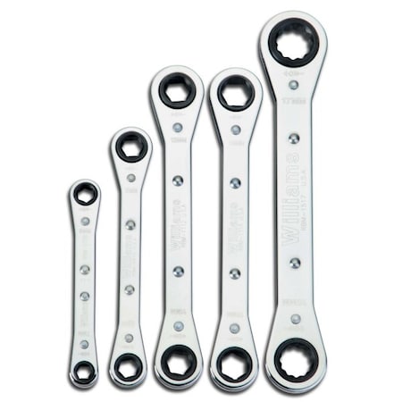 Williams Williams Ratchet Box Wrench Set, 5 pcs. JHWWS-12