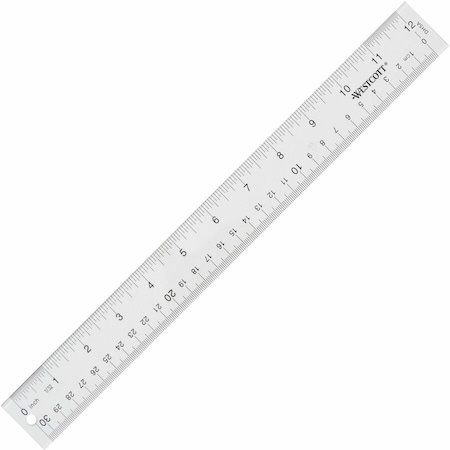 Westcott Ruler, 12 Inch, Clear Acrylic 10562