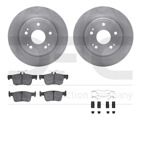 Dynamic Friction Co DFC Brake Rotor with 5000 Brake Pads and Hardware Kit 6512-59527