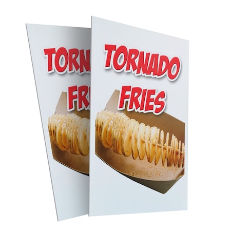 Signmission Tornado Fries, Plastic Signs Only 24 Inch x 36 Inch, Corrugated Plastic, 2PK CSB-2436-2PACK-Tornado Fries