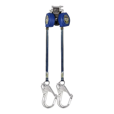 Falltech EdgeCore(TM) Self-Retracting Lifeline, D-Ring, Aluminum, 2 Leg(s), 420 lb Weight Capacity 84106TP5