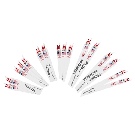 Milwaukee Tool SAWZALL Metal Cutting Bi-Metal Reciprocating Blade Set (16-Piece), PK16 49-22-1216