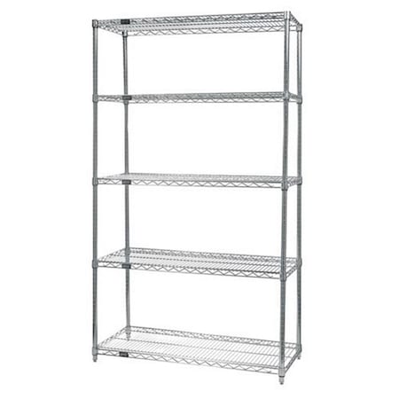 Betterbeds Wire 5 Shelf Starter Kit, Chrome - 30 x 48 x 86 in. BE1137251
