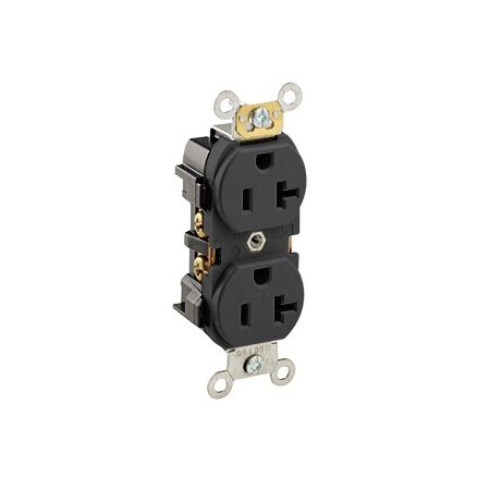 Leviton Industrial Series Heavy Duty Grade Duplex Receptacle, 20 Amp, 125 Volt 5352-E