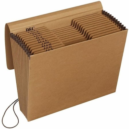 Tops Business Forms Pendaflex, KRAFT INDEXED EXPANDING FILE, 12 SECTIONS, 1/12-CUT TAB, LETTER SIZE, BROWN K17MOX