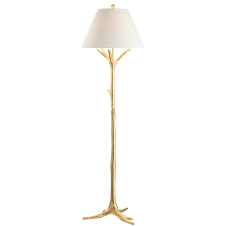 Jonathan Y Arbor 63.5" Faux Bois Resin LED Floor Lamp, Gold Leaf JYL3070A
