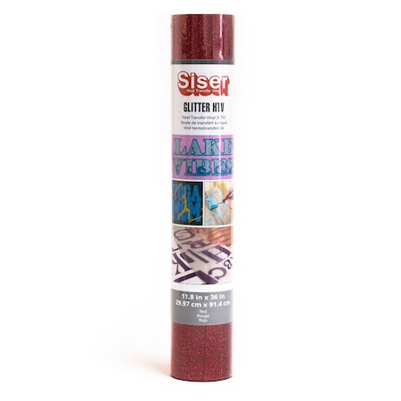 Siser Glitter HTV Heat Transfer Vinyl, 36in., Red MIGL1183605