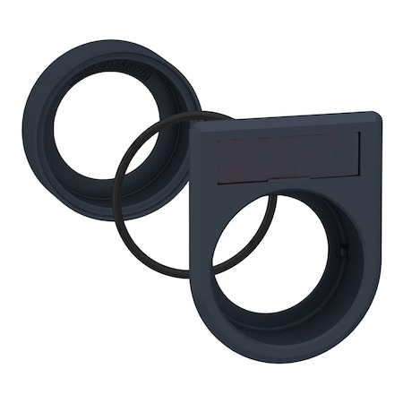 Schneider Electric Flush mounting kit, Harmony XB5, mounting kit 30mm for selector switches and illuminated  push buttons 22mm, plastic, 1 line legend ZB5AZ024