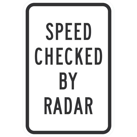 Lyle Speed Checked By Radar, 12x18, High Intensity Prismatic, White G-4423-HI_12x18