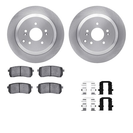 Dynamic Friction Co DFC Brake Rotor with 5000 Brake Pads and Hardware Kit 6512-03390
