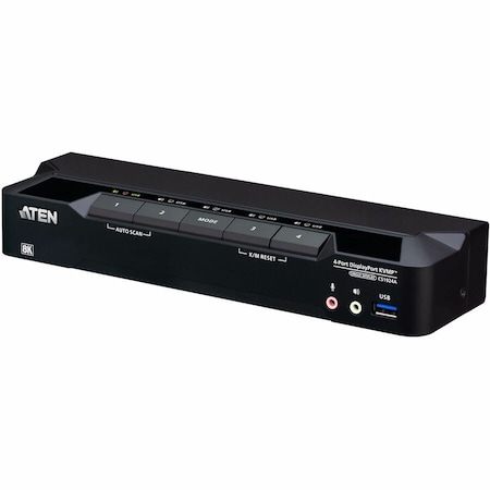 Aten 4-PORT USB3.0 8K DISPLAYPORT KVMP SWITCH SUPPORT UP TO 7680X4320@60HZ CS1924A