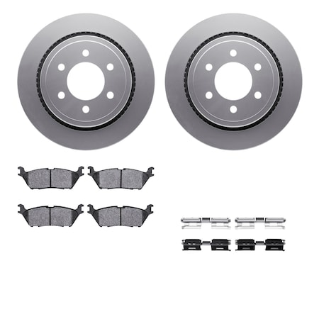Dynamic Friction Co DFC GEOSPEC Coated Rotor- Heavy Duty Brake Pad includes Hardware 4412-54076