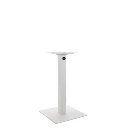Bfm Seating Margate 24in Square Base - Zinc Plated Cast Iron Bottom, Stainless Steel Column PHTB24SQWHU