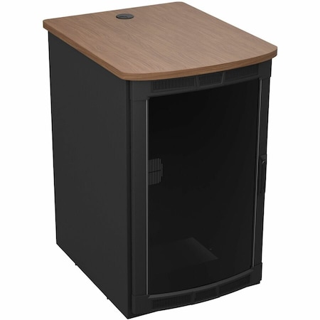 Legrand Av Middle Atlantic BGR Series 25RU Rolling Presentation Rack with Walnut Heights Top - 36.35in Depth BGR-25SA32MDK-D0