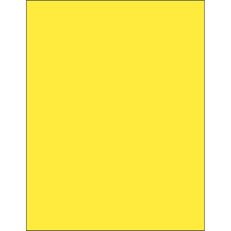 Tape Logic 8 1/2 x 11in Yellow Rectangle Laser Labels, 100PK LL185Y