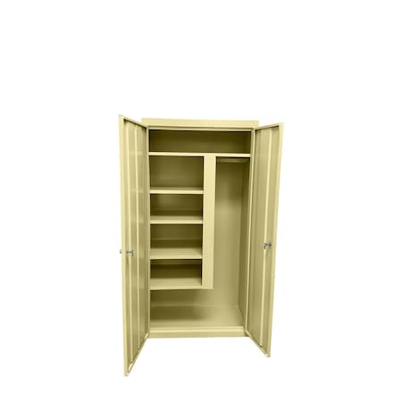 Steel Cabinets Usa Storage Cabinet, 72 in H, 36 in W, Tropic Sand, 5 Shelves AF-361-TS