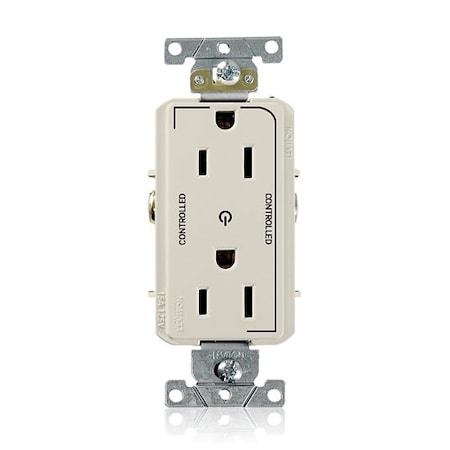 Leviton DPl Dup Rec 15A 125V 2MCtrl Self-Gr LAl 16252-2PT