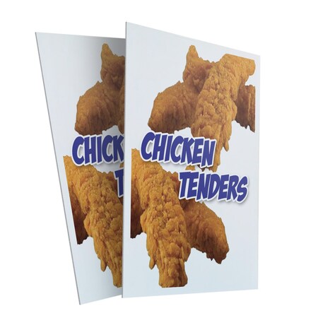 Signmission Chicken Tenders, Plastic Signs Only 24 Inch x 36 Inch, Corrugated Plastic, 2PK CSB-2436-2PACK-Chicken Tenders