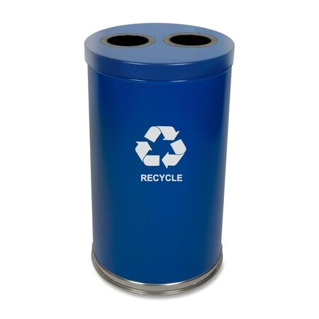 Witt Industries 31.5 gal Round Blue, Metal 18RTBL-2H