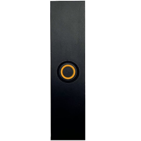 Newhouse Hardware Wired Metal Rectangular Recessed Mount Doorbell Chime Push Button with LED Button Light in Black BT6RL