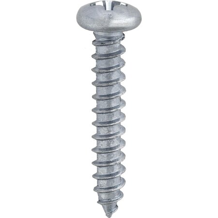 8 x 1in Phillips Pan Head Tapping Screw Zinc, 100PK