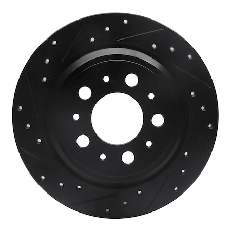 Dynamic Friction Co DFC Brake Rotor - Drilled and Slotted - Black 633-27024L