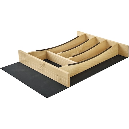 Revashelf Cutlery Tray Insert Wood/Black 13-7/32in W Right Fit Craftsman 4WCTCC-18MB-1