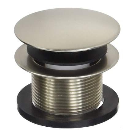 Westbrass Mushroom Tip Toe 1-1/2" NPSM Coarse Thread Bath Drain in Satin Nickel D398R-07
