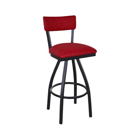 Bfm Seating Bristol Swivel Barstool - Grade 4 Upholstered Seat & Back - Steel Frame - Sand Black Finish 4301SSTT003-SB