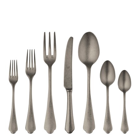 Mepra Dolce Vita Pewter Flatware Set - 32 Pieces - Black Gold 106422032PON