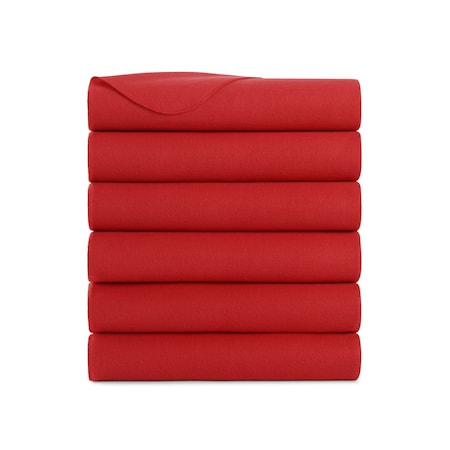 Arkwright Home Cozy Soft Polar Fleece Throw Blanket 50x60 Red (6pk), 6PK P-FCPL-6PK-RD