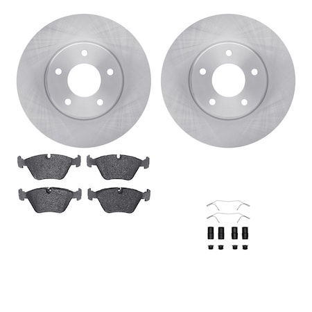 Dynamic Friction Co DFC Brake Rotor with 5000 Brake Pads and Hardware Kit 6512-20062