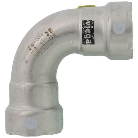 Viega MegaPress 90 elbow P1 0.75 P2 0.75 304 stainless steel 95010