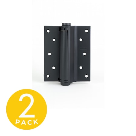 Trans Atlantic Co. 6 in.x6 in. Prime Coat Single Acting Barrel Spring Squared Radius Door Hinge Non-Removable Pin, 2PK DH-5500SA66-USP