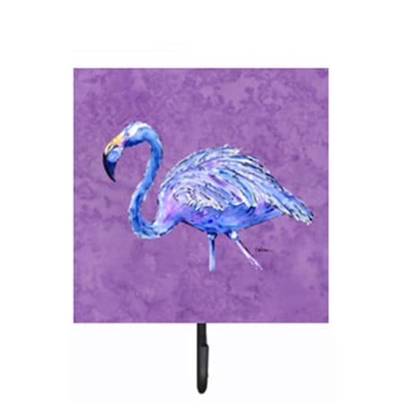 Carolines Treasures Flamingo on Purple Leash Or Key Holder 8874SH4