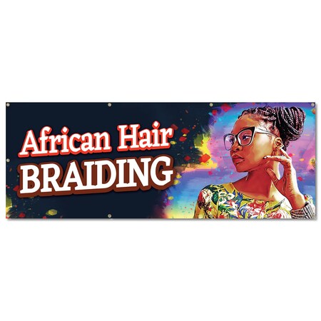 Signmission African Hair Braiding, 36 Inch, Banner B-96-30339