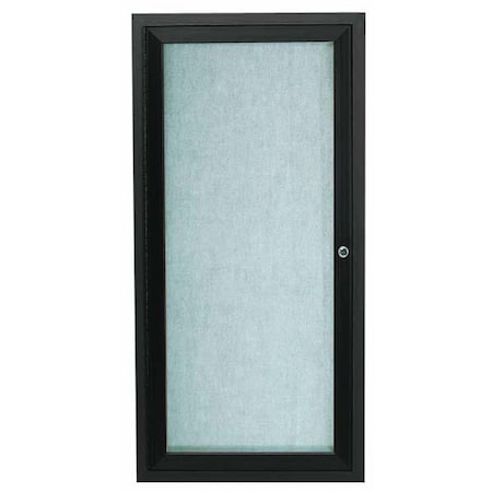 Aarco Outdoor Enclosed Bulletin Board w/ Al Frame, Standard Vinyl, Frame is Bronze Anodized Al, 24''Hx12''W ODCC2412RBA