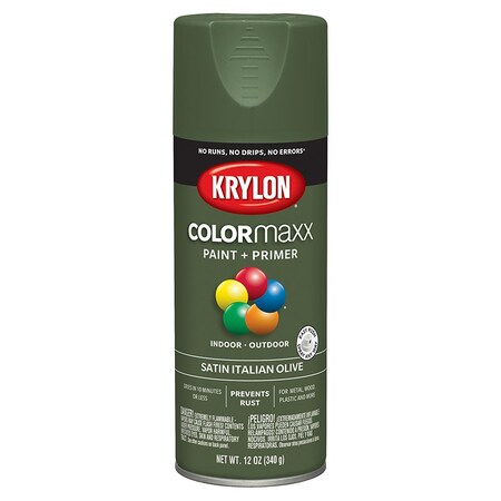 Sw Psb Krylon Purdy Bestt Liebco White Lightning 12 Oz Krylon K05566007 Italian Olive COLORmaxx Paint & Primer Spray Paint, Satin K05565007