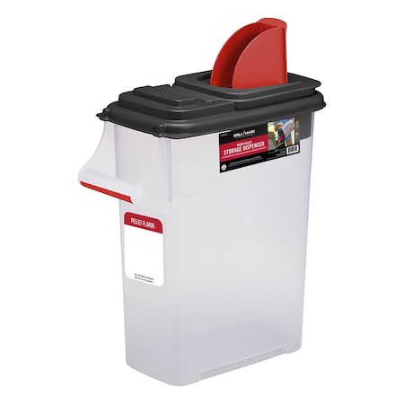Grill Mark Polypropylene Storage Bin/Lid 20 lb. capacity 19 in. L X 10 in. W 1 pk 08303BLKPLTACE