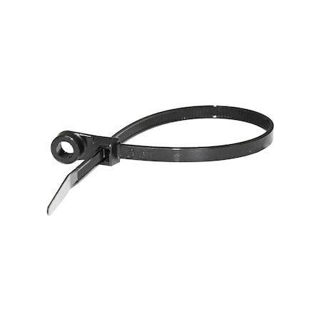 Auveco Cable Tie with Mounting Hole Black 7in Length, 250PK 15202