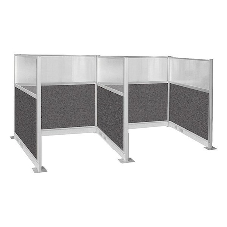 Versare Cubicle Kit, Charcoal Gray, 72 in H 1859387