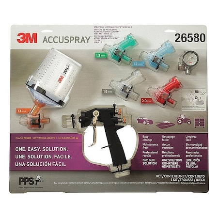 3M Spray Gun Kit, Pressure, 13 cfm at 24 psi 26580